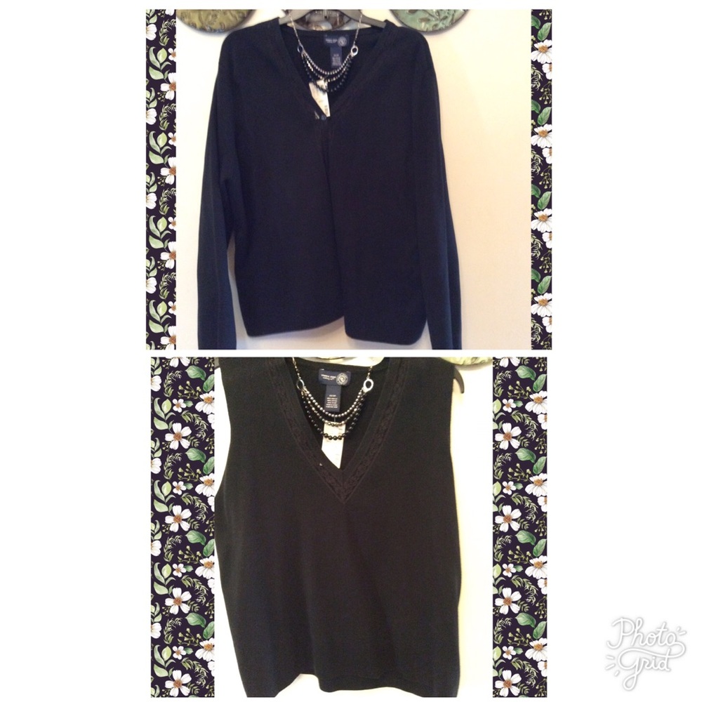 Venezia  Classic Chic  Lace Trim  Cardigan Set